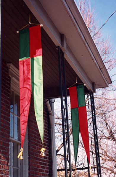 red and green banner